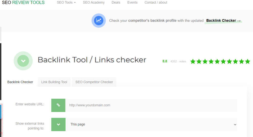 seo review tools free backlink seo checker tools