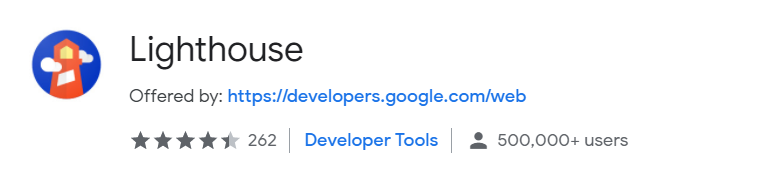 lighthouse chrome extension