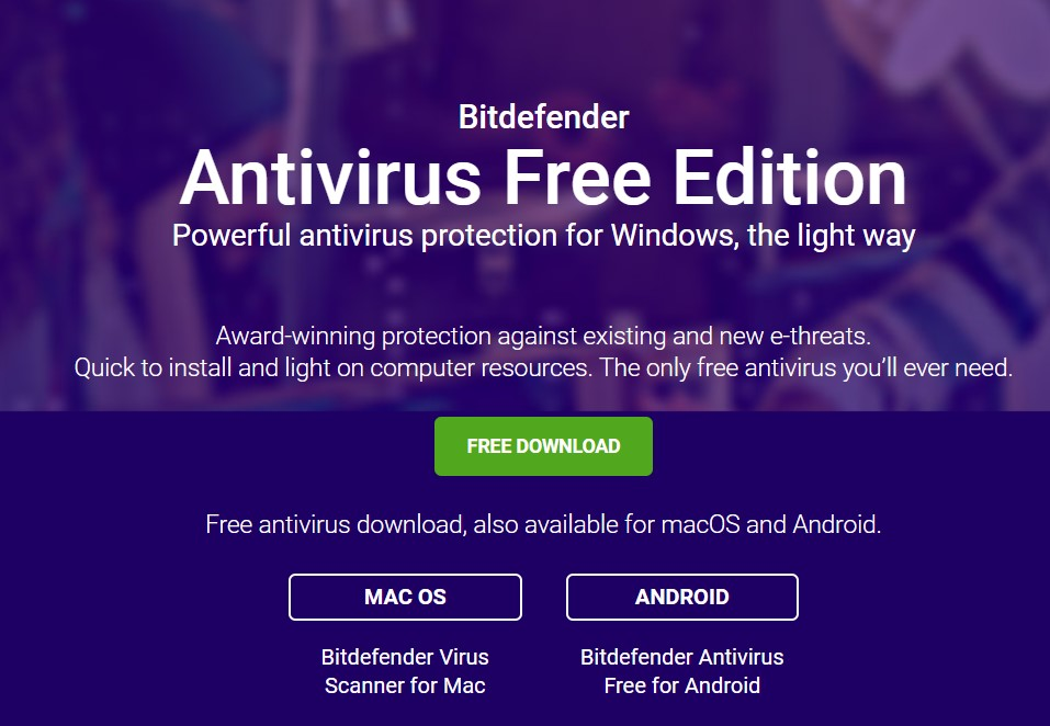 bitdefender free edition